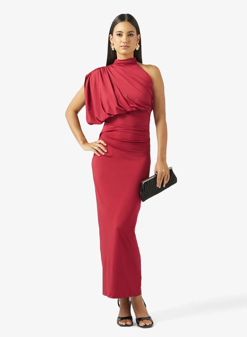 Ella Limited Edition  One Shoulder Draped Column Dress for Women | Best Price UAE